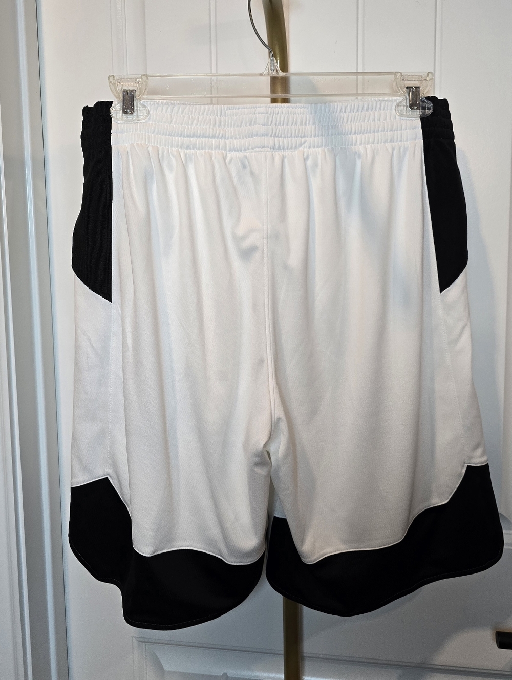 Adidas Mens Large White And Black Logo Shorts - Picture 2 of 3